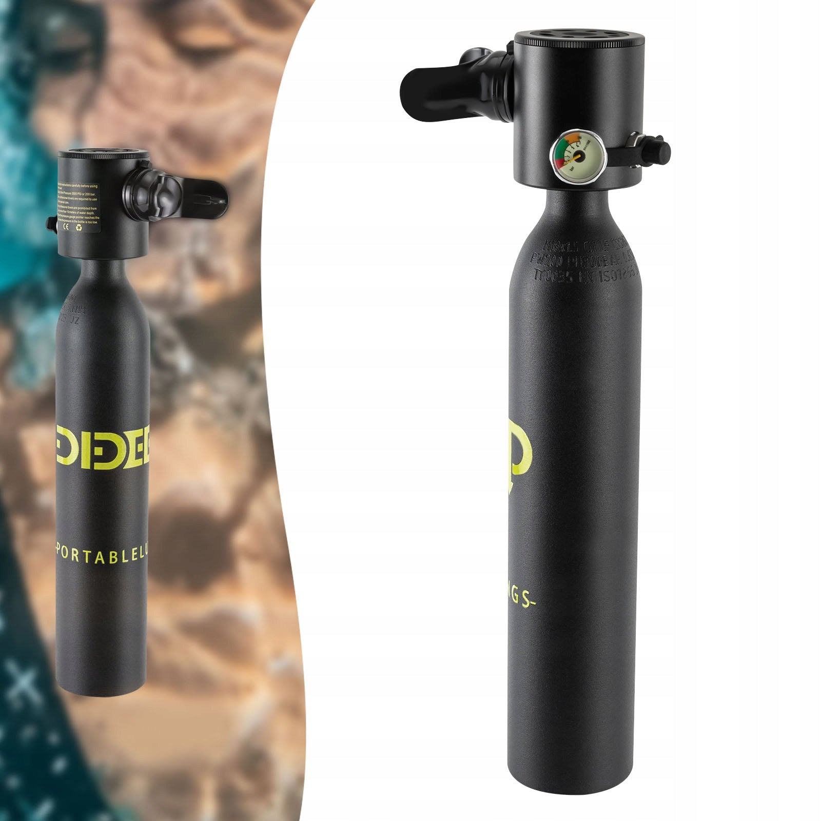 NEW MINI OXYGEN CYLINDER FOR DIVING WITH A CAPACITY OF 0,5 L Brand no brand