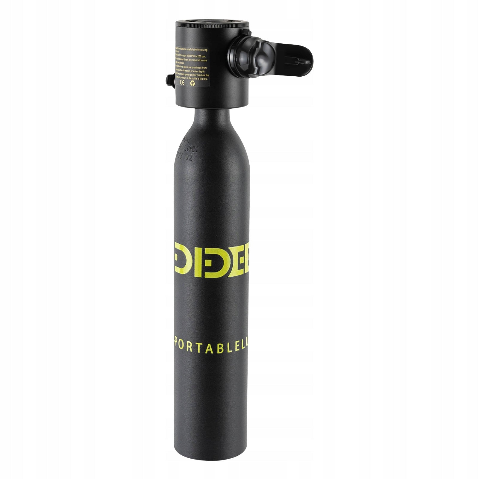 NEW MINI OXYGEN CYLINDER FOR DIVING WITH A CAPACITY OF 0,5 L