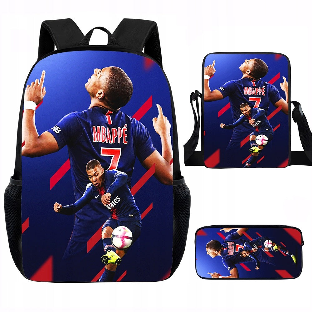 NEW Mbappé SCHOOL SET BACKPACK A4 PENCIL CASE BAG Manufacturer code S45T6BY