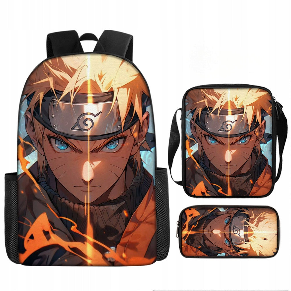 NEW NARUTO SCHOOL SET BACKPACK A4 BAG PENCIL CASE Brand no brand