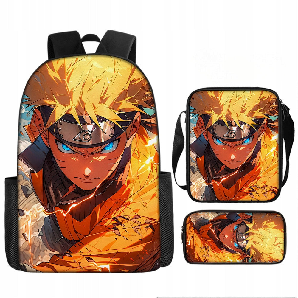 NEW NARUTO SCHOOL SET BACKPACK A4 BAG PENCIL CASE Manufacturer code 4NBT