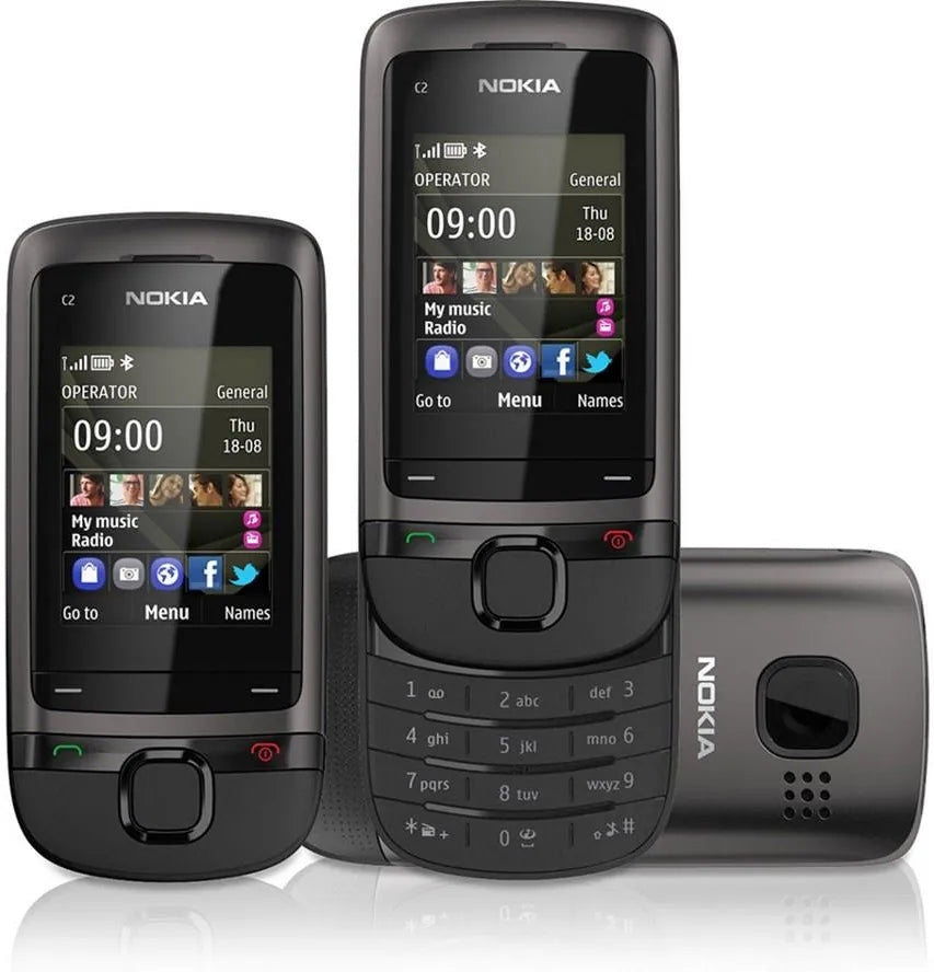 NEW NOKIA C2-05 SET FREEBIES PROMO 3 COLOURS EXTENDABLE Brand Nokia