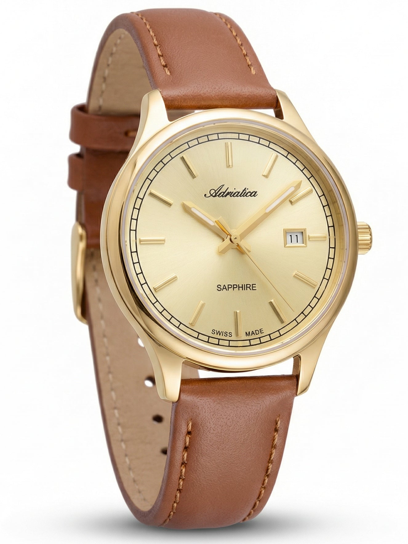 NEW ORIGINAL Women's Watch ADRIATICA A3193.1B11Q Sapphire date engraving