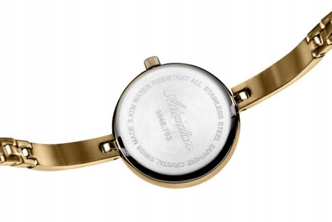 NEW ORIGINAL Women's Watch ADRIATICA A3846.1181Q gold rhinestones Brand Adriatica