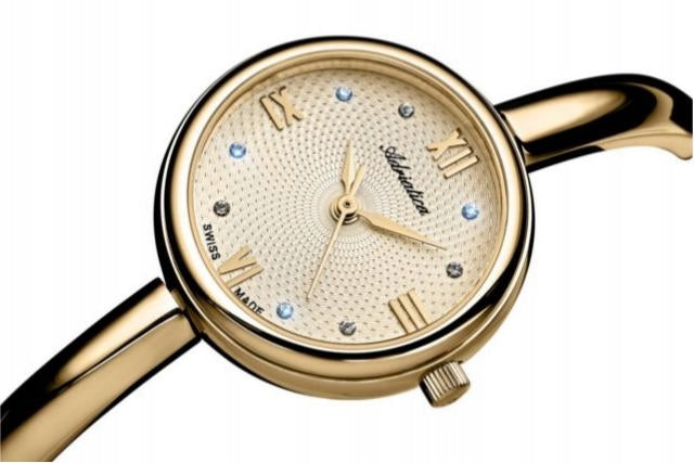 NEW ORIGINAL Women's Watch ADRIATICA A3846.1181Q gold rhinestones Packaging status original