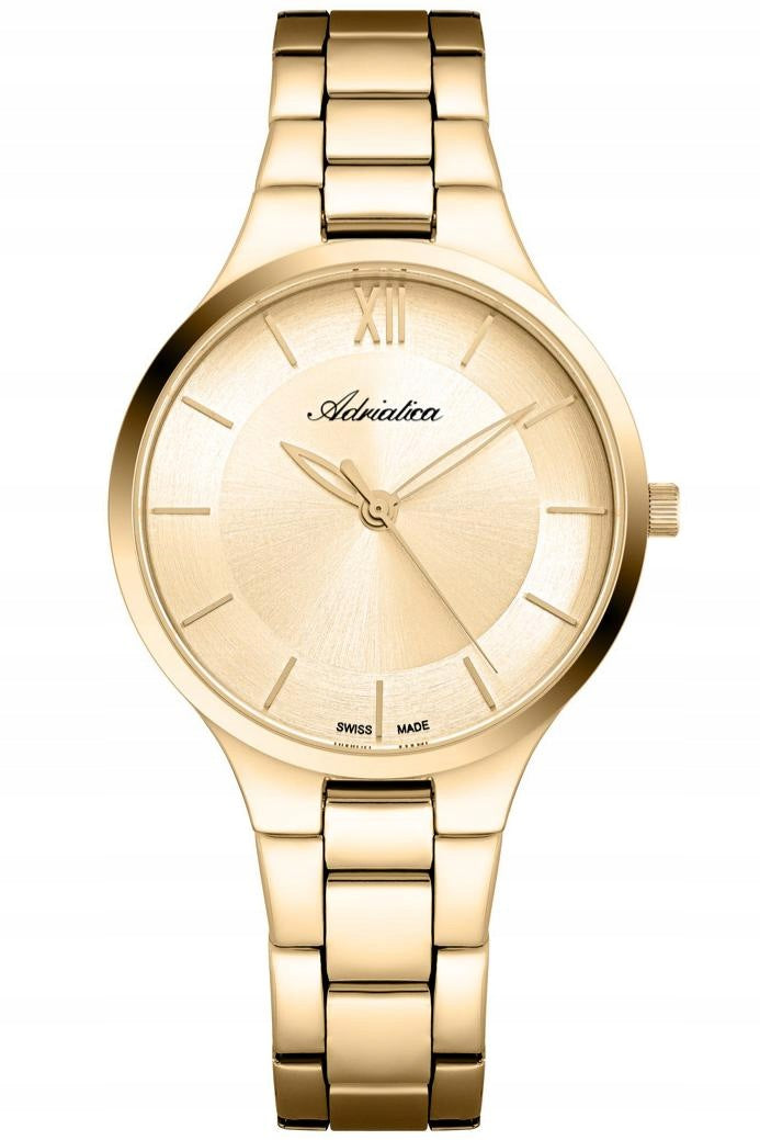 NEW ORIGINAL Women's watch ADRIATICA A3823.1161Q classic gold