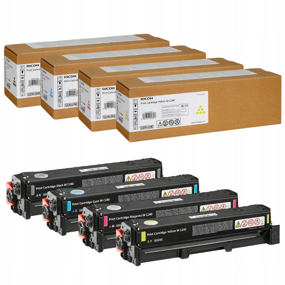 NEW Original Toner Cartridge MC240 4-Pack CMYK Ricoh MC240FW PC200W