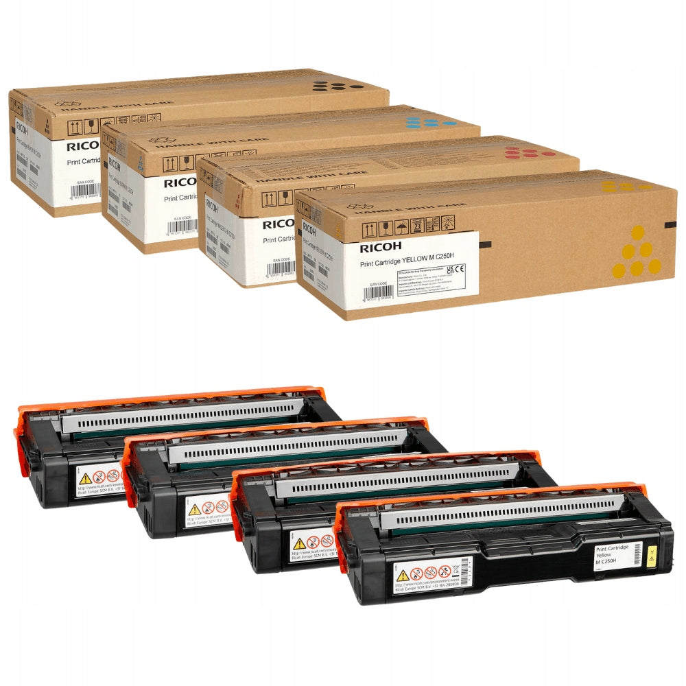 NEW Original Toner Cartridge MC250H 4-Pack CMYK Ricoh MC250FW PC301W Manufacturer Ricoh