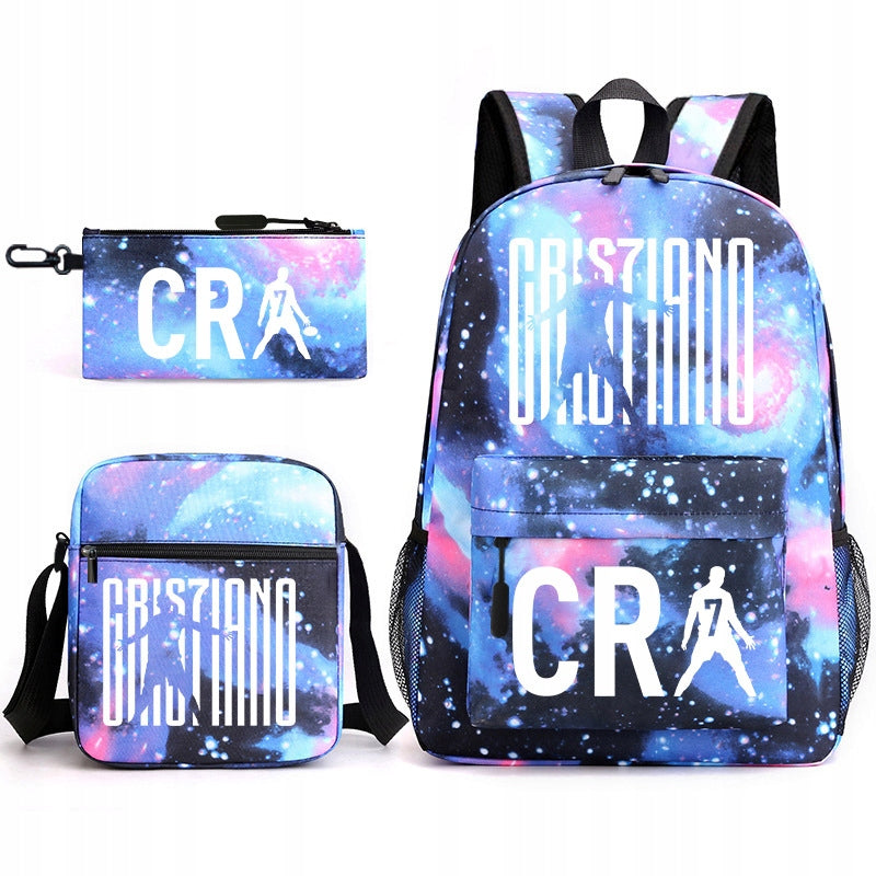 NEW Ronaldo SCHOOL SET BACKPACK A4 PENCIL CASE BAG Brand no brand