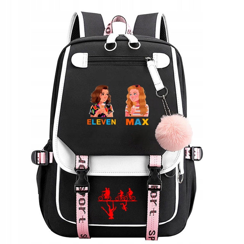 NEW SCHOOL BACKPACK SATCHEL STRANGER THINGS USB PATTERNS A4 LARGE Manufacturer code dry56yuhdfrgrtg
