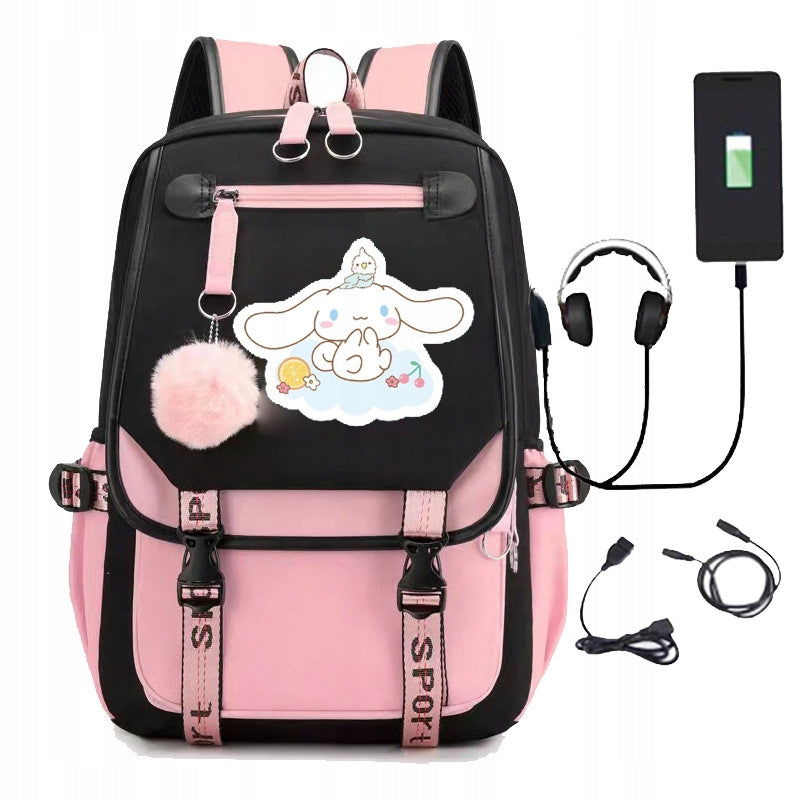 NEW SCHOOL BACKPACK TORNISTER Cinnamoroll USB PATTERNS A4 LARGE Manufacturer code ftgruj6tujfdhtrh