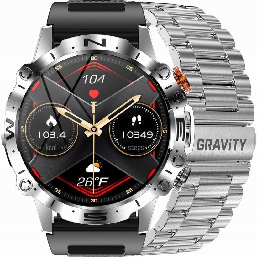 NEW SMARTWATCH GRAVITY GT20-2 46mm SPORTS WATCH WITH CALLS - SET