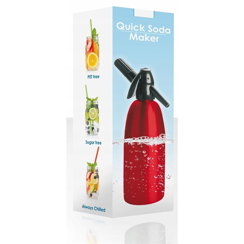 NEW SODA SPARKLING WATER SATURATOR SIPHON Red - 1 liter Brand no brand