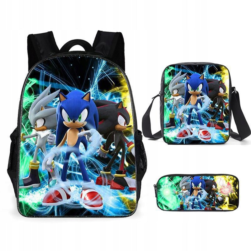 NEW Sonic SCHOOL SET BACKPACK A4 PENCIL CASE BAG Manufacturer code B45TVSVWER