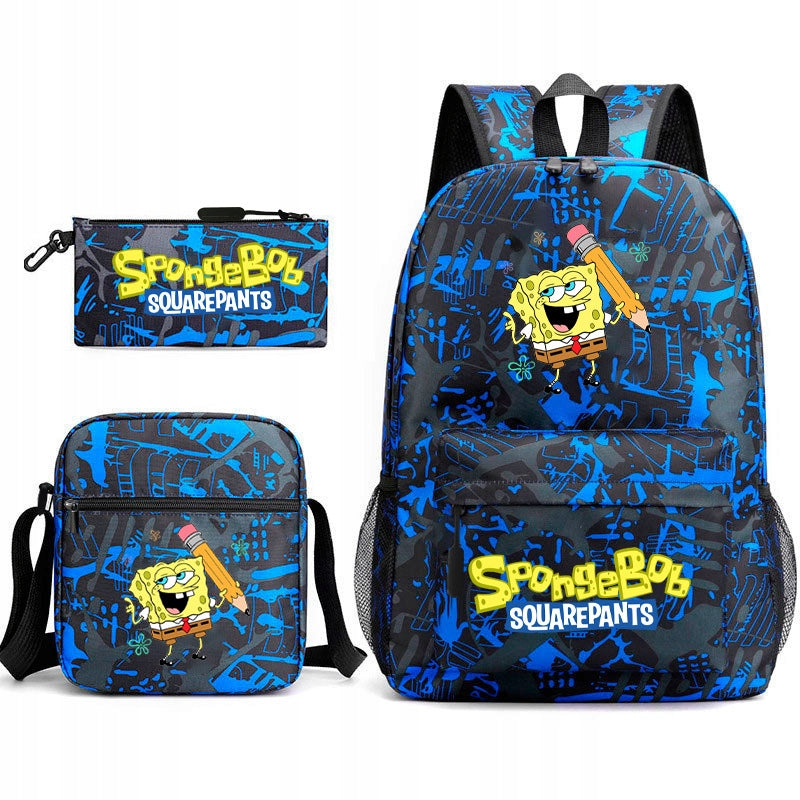 NEW SpongeBob SquarePants SCHOOL SET BACKPACK BAG PENCIL CASE