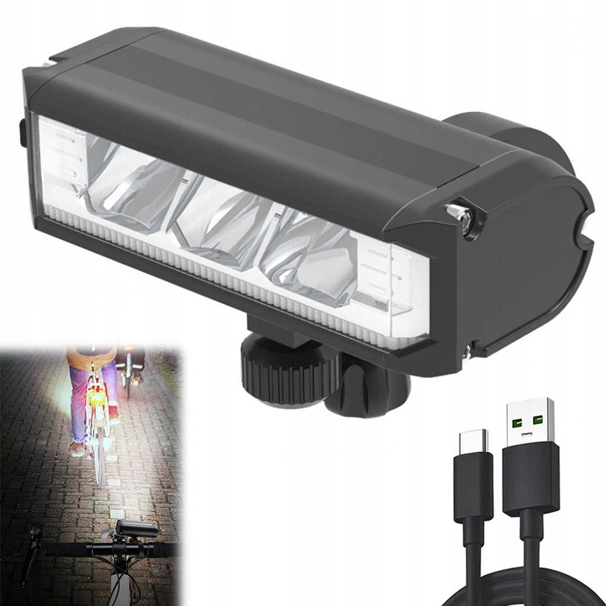 NEW Strong Bicycle Light Front Lamp Flashlight Light 3 x LED 900lm