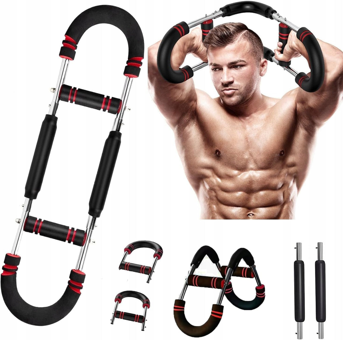 NEW Twister Arm Trainer, Adjustable Exercise Bar with Power Spring