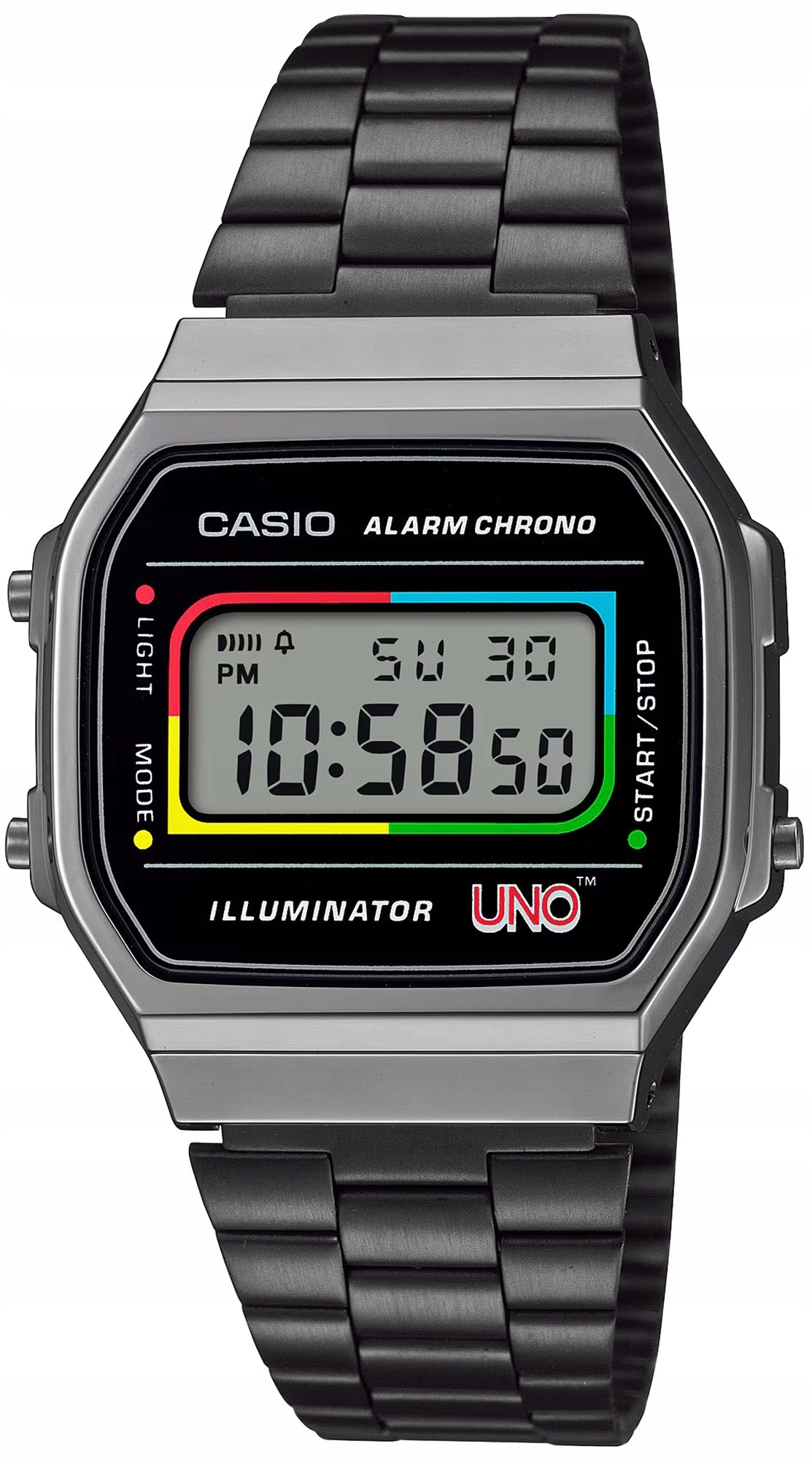 NEW WATCH CASIO VINTAGE A168WEUC-1AER UNO + ENGRAVING