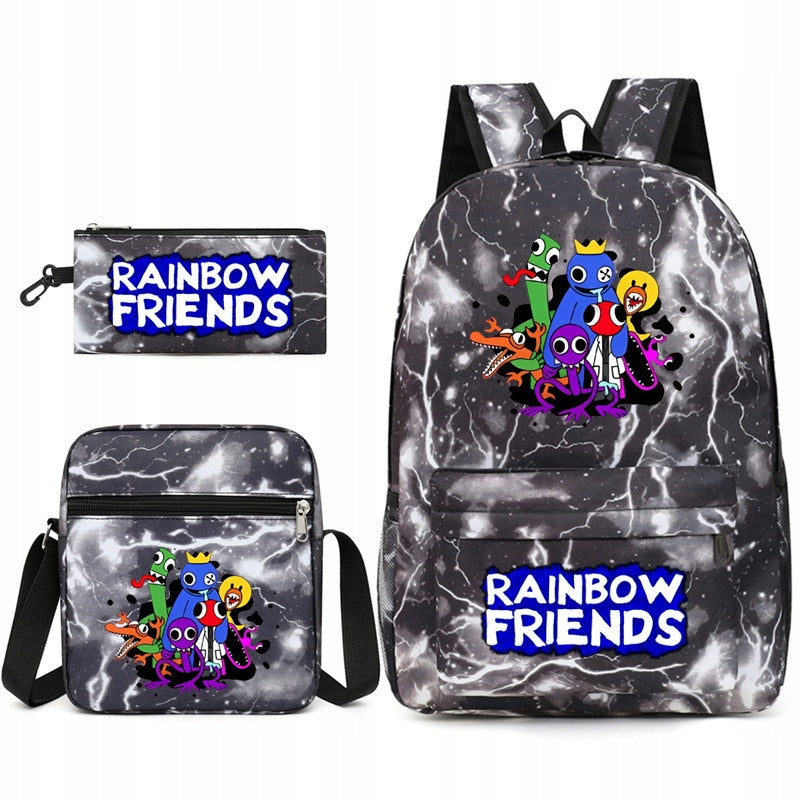 NEW rainbow friends roblox SCHOOL SET BACKPACK A4 PENCIL CASE BAG