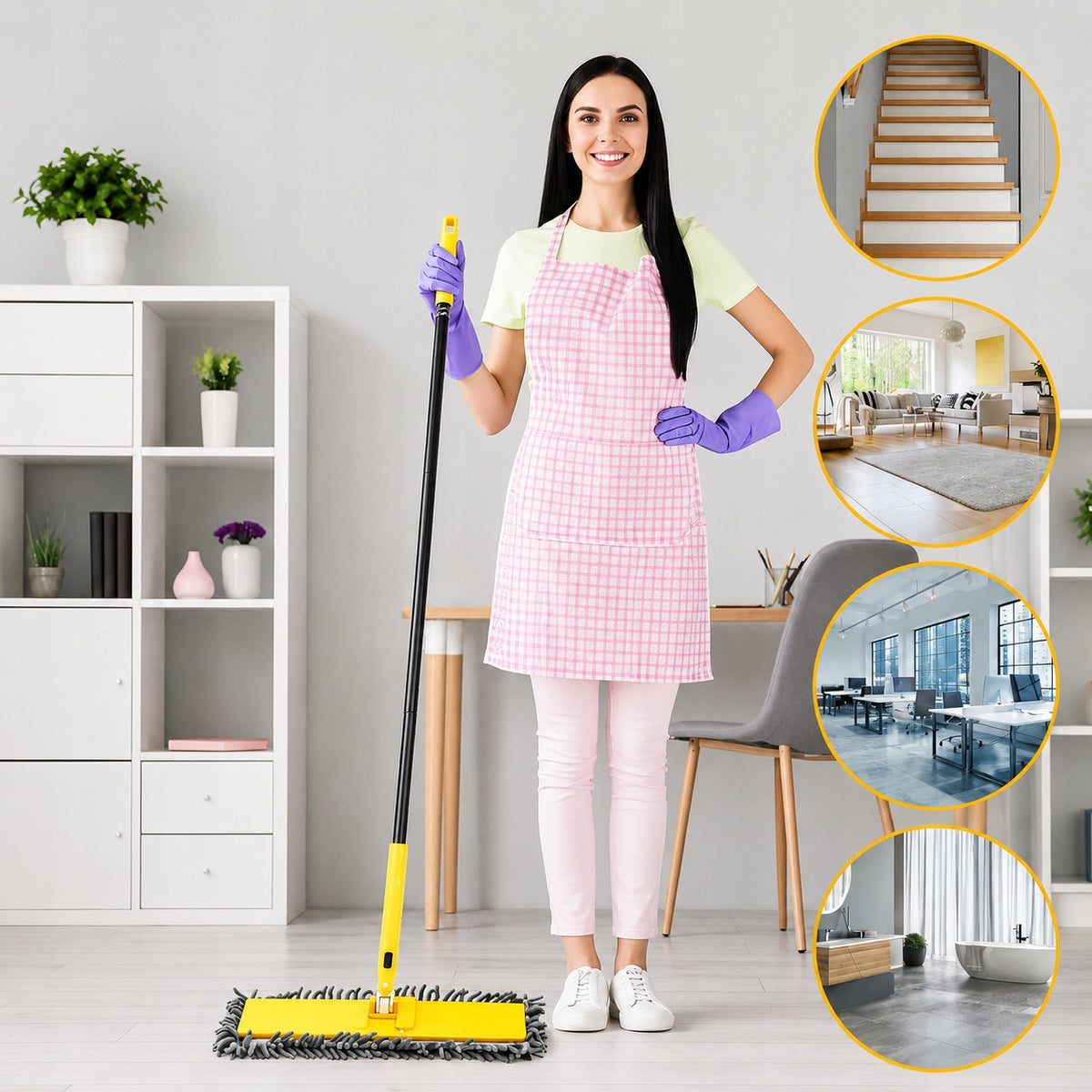 NEWE 2in1 Wet and Dry Flat Mop 4 Rotary Overlays for Home Garden Manufacturer code B0DFBBXX2Z