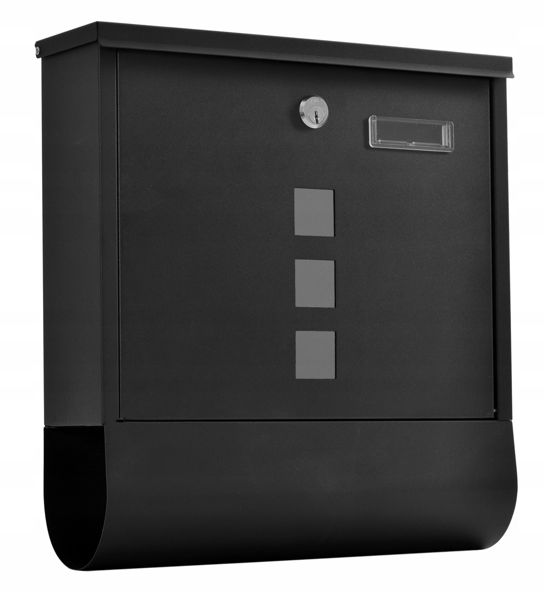 NEWSPAPER LETTERBOX MAIL HOME RECEIPT POSTAL BLACK STEEL Color black