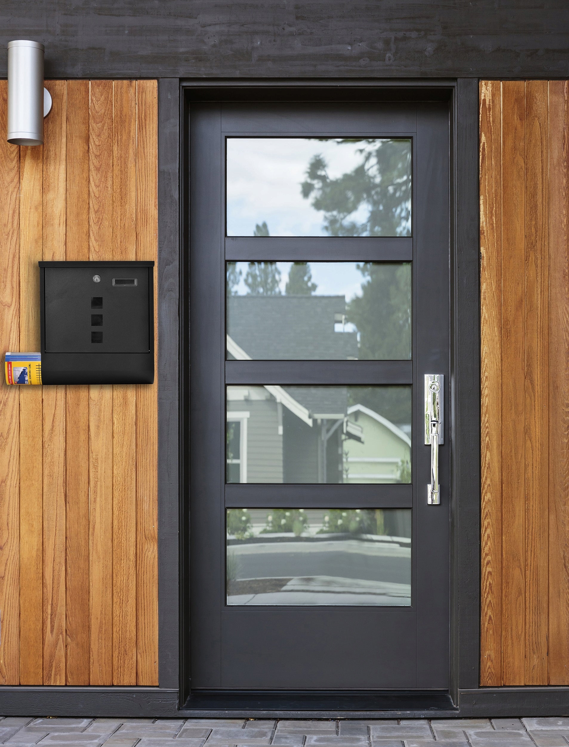 NEWSPAPER LETTERBOX MAIL HOME RECEIPT POSTAL BLACK STEEL EAN (GTIN) 5902340314234