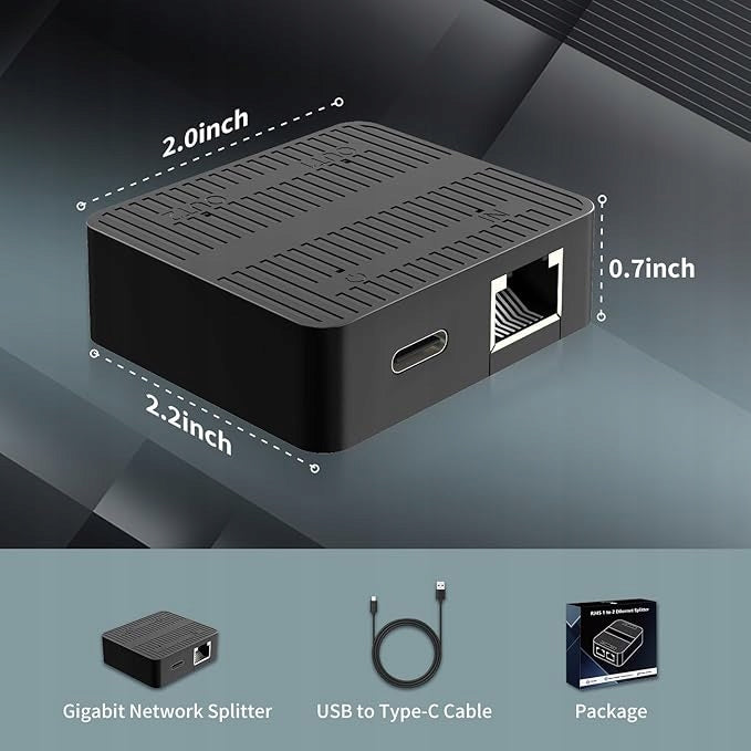 NICGIGA 2-Port Ethernet Switch 1000Mbps R17 Manufacturer code switch Ethernet 2,5 G z łączem uplink 10G SFP