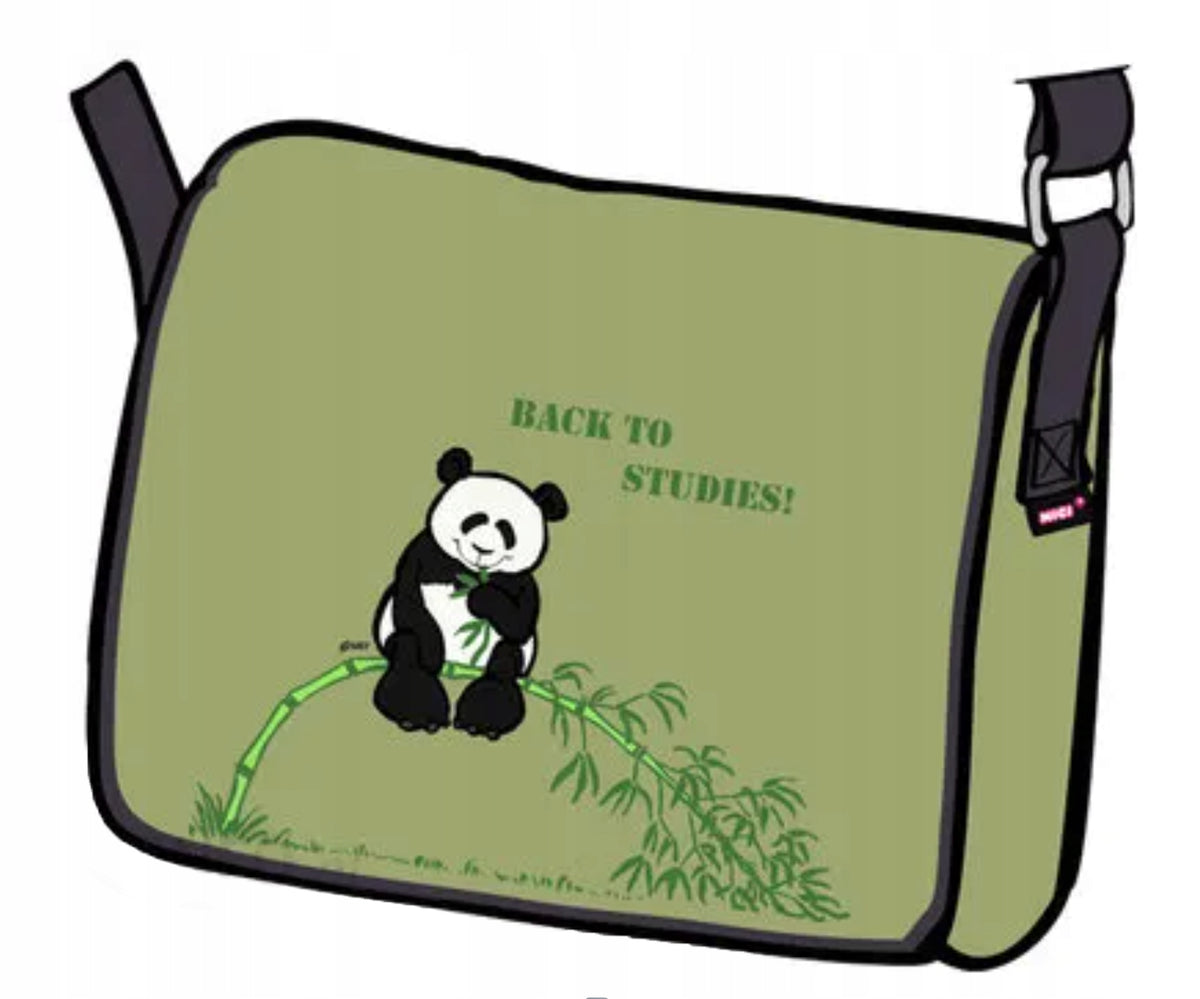 NICI - School Shoulder Bag - Panda "Back to Studies"