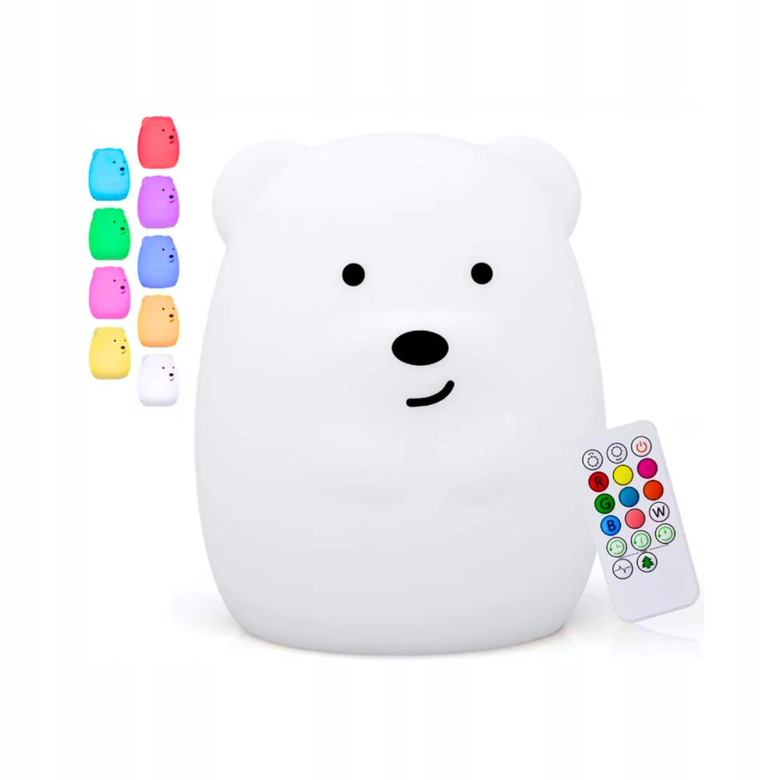 NIGHT LIGHT FOR CHILDREN BEAR LED SILICONE REMOTE CONTROL PORTABLE 9 COLORS