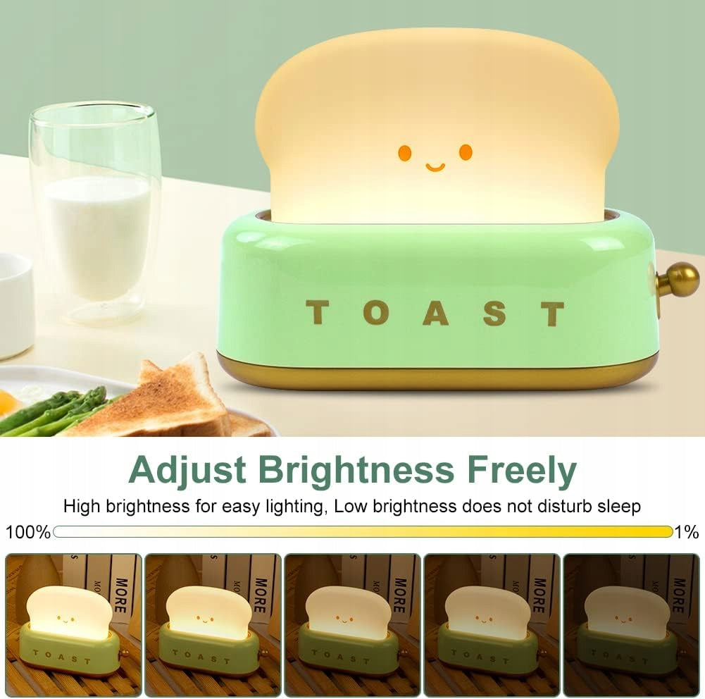 NIGHT LIGHT PORTABLE USB FOR CHILDREN'S BEDROOM TOASTER GREEN Brand no brand