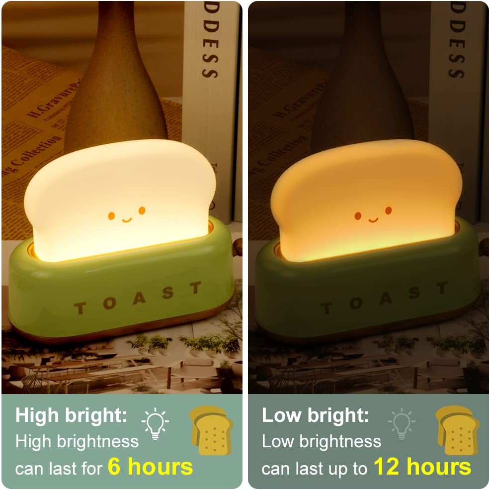 NIGHT LIGHT PORTABLE USB FOR CHILDREN'S BEDROOM TOASTER GREEN
