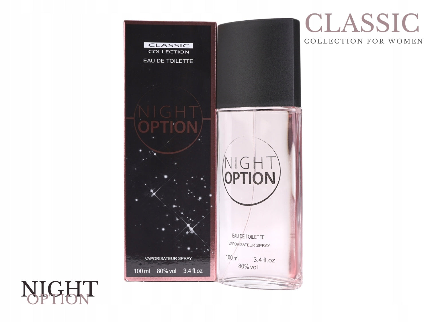 NIGHT OPTION Eau de toilette for women Classic 100ml EAN (GTIN) 5904378131838