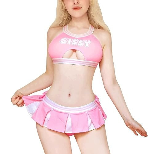 NIGHTWEAR WOMEN'S SET TOP SKIRT PANTIES ADJUSTABLE STRAPS Brand no brand