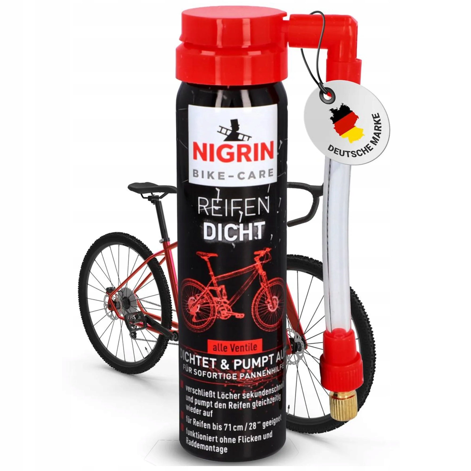 NIGRIN Bicycle Tube Tire Sealant 75ml Repair Spray GERMAN