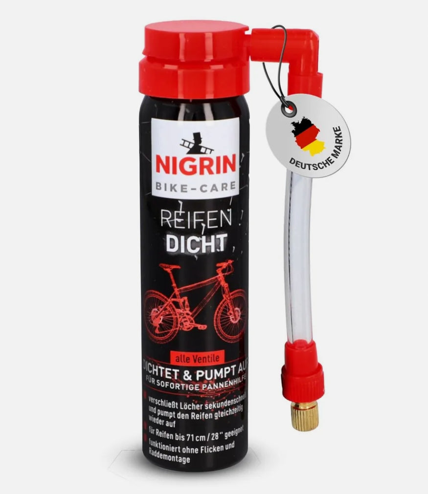 NIGRIN GERMAN Bicycle Tube Tire Sealant 75ml Repair Spray Packaging status original