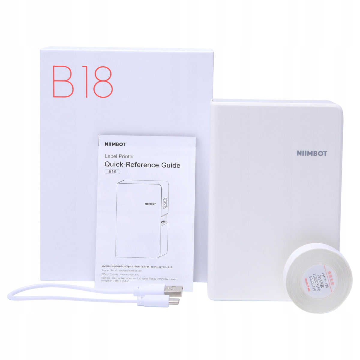 NIIMBOT LABELS Stickers for B18 N1 WHITE for CABLES Manufacturer code B18-kable