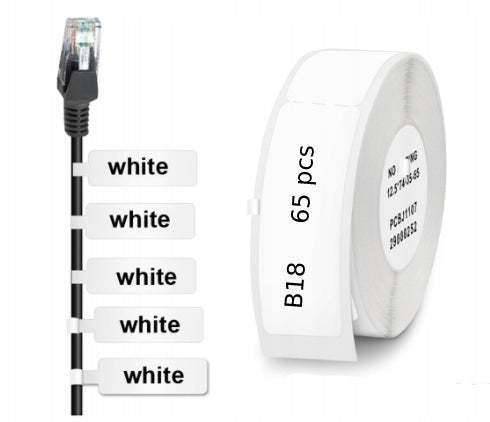 NIIMBOT LABELS Stickers for B18 N1 WHITE for CABLES