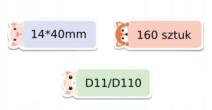 NIIMBOT Labels Roll ANIMALS2 14*40mm 160pcs