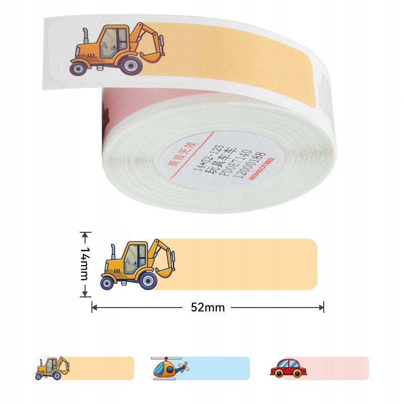 NIIMBOT Labels Stickers 14*52mm 125pcs VEHICLES