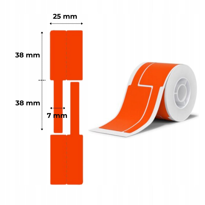 NIIMBOT Labels Stickers Red for Cables 25х76 mm 200 pcs for B1, В21/B21
