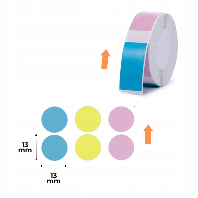 NIIMBOT Labels Stickers Round Colorful 14х28 mm 220 pcs to D110/D110_M
