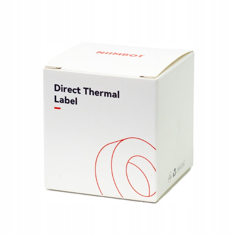 NIIMBOT Labels Stickers Round White Red Print 50x50 mm B1, B21 Packaging status original