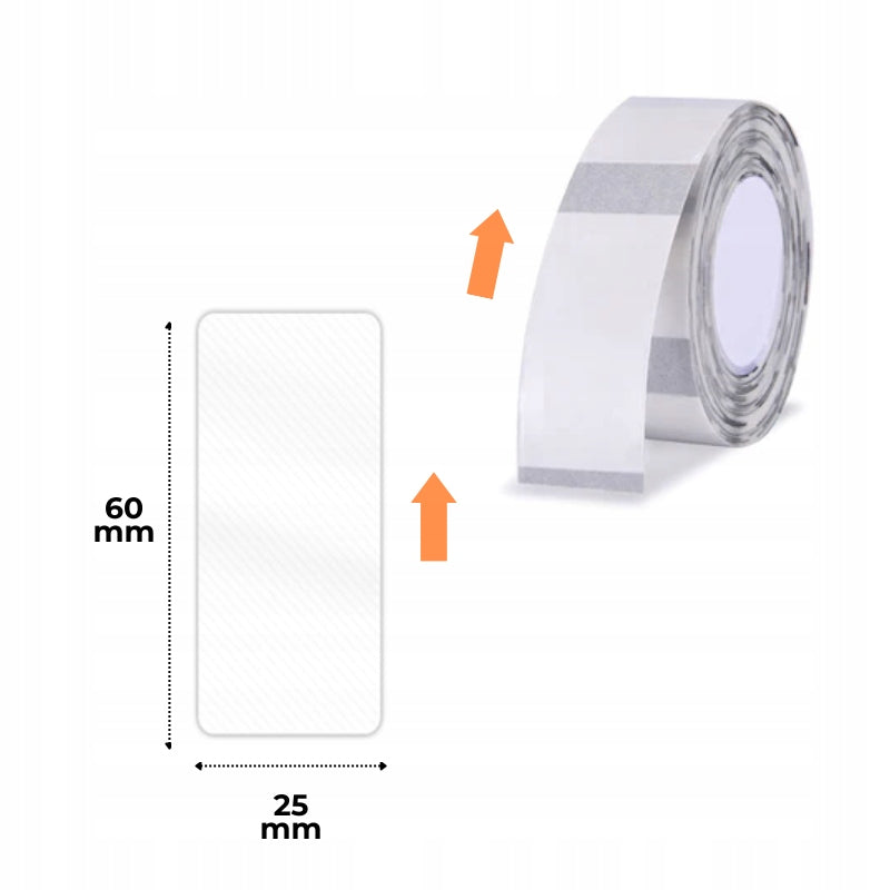 NIIMBOT Labels Stickers Transparent 25х60 mm 110 pcs to D101