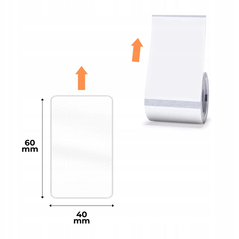 NIIMBOT Labels Stickers Transparent 40х60 mm 125 pcs for B1, B21/B21 Pro