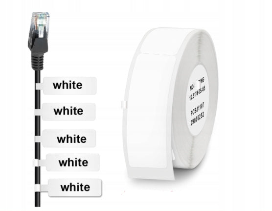 NIIMBOT THERMAL CABLE LABELS STICKERS 12,5x109MM 65pcs SELF ADHESIVE