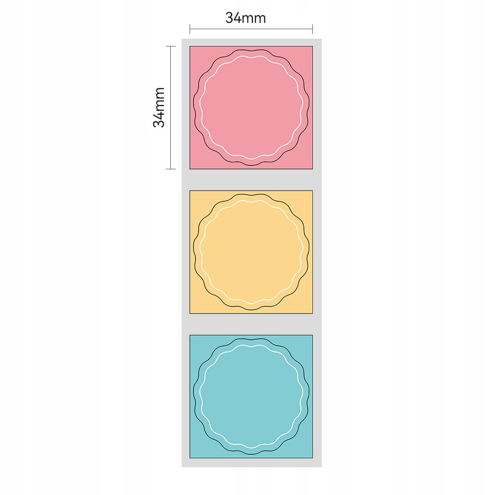 NIIMBOT THERMAL LABELS ROUND STICKERS 34MM 200 PIECES SELF-ADHESIVE Manufacturer Niimbot