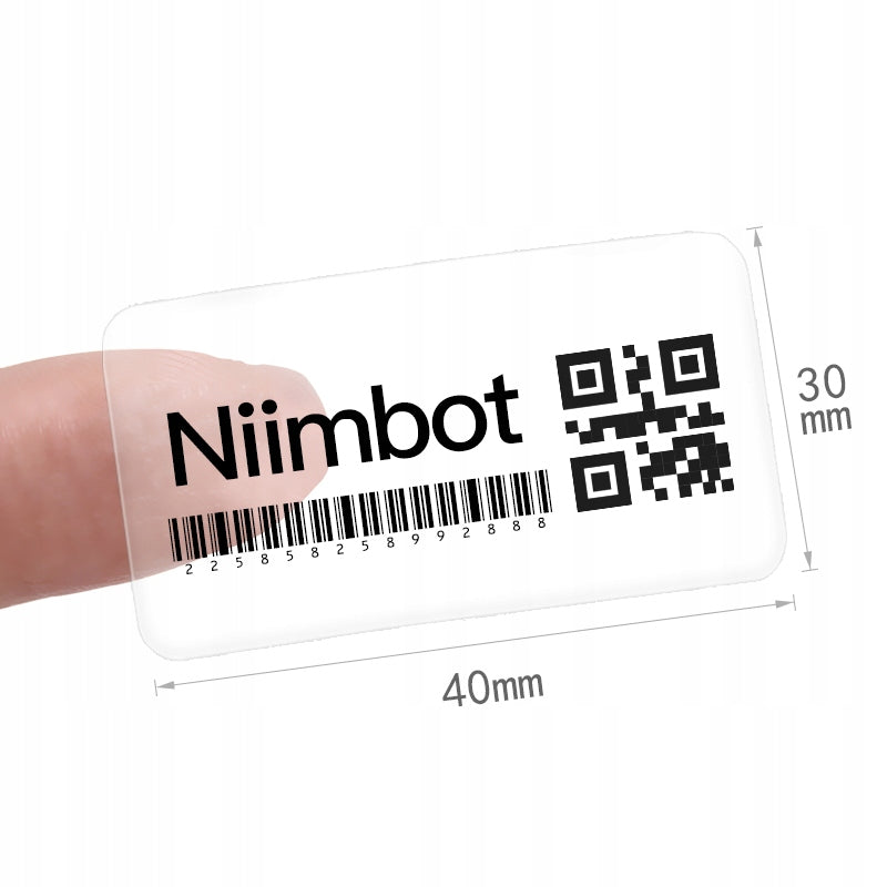 NIIMBOT THERMAL LABELS STICKERS B 40x30mm TRANSPARENT SELF-ADHESIVE