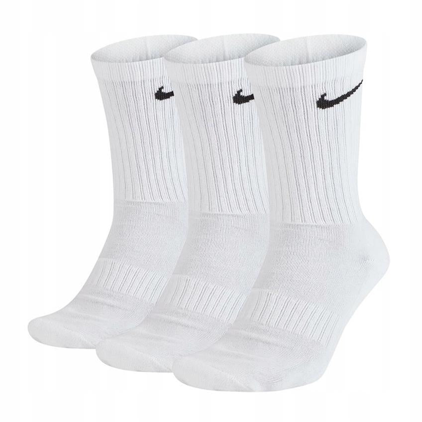 NIKE EVER DAY UNISEX SOCKS SIZE 34-38 WHITE ANKLE SOCKS 3 PAIRS