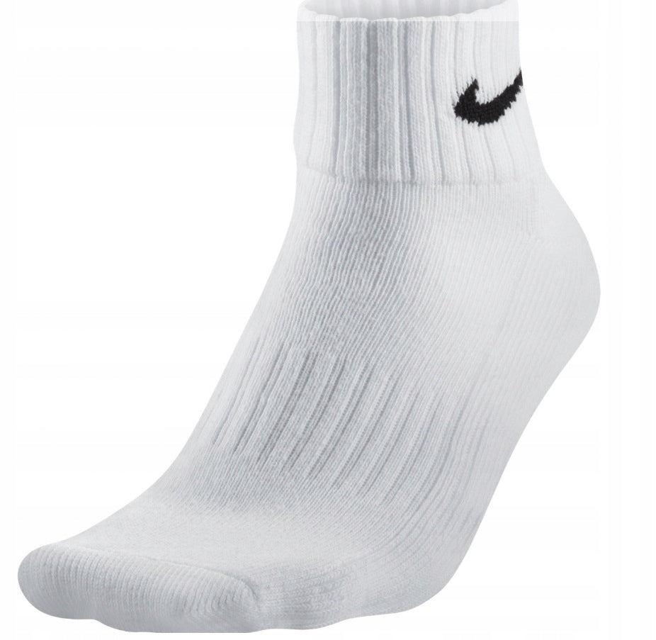 NIKE EVER DAY UNISEX SOCKS SIZE 38-42 WHITE SEMI-HIGH 3 PAIRS Packaging status original