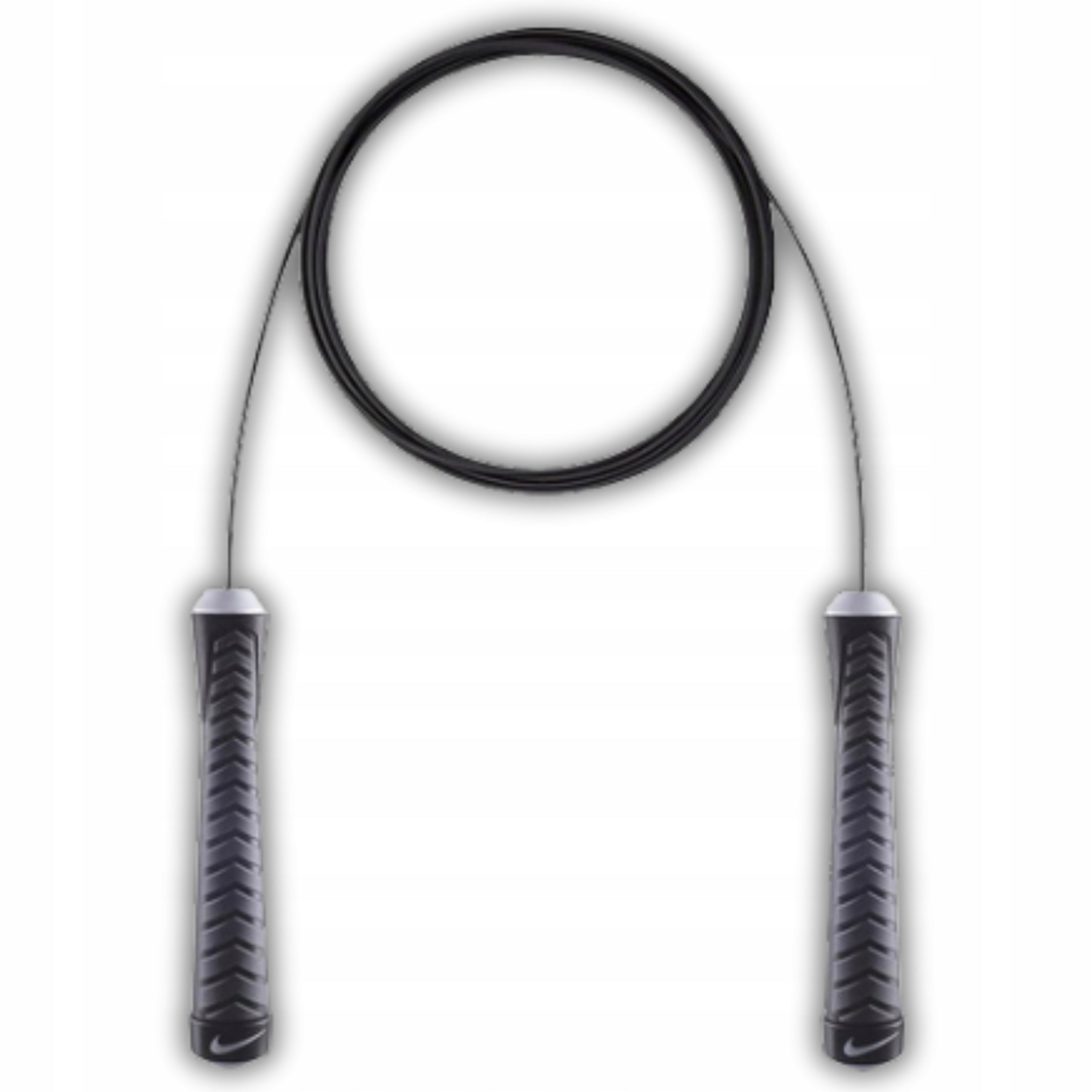 NIKE SPEED ROPE JUMP ROPE TRAINING ADJUSTABLE GYM BOXING BLACK